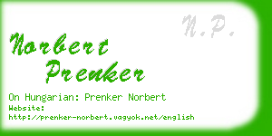 norbert prenker business card